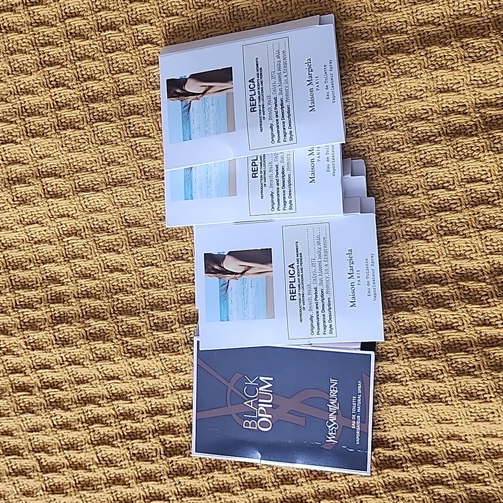 Four MM Beach walk & one YSL black opuim sample